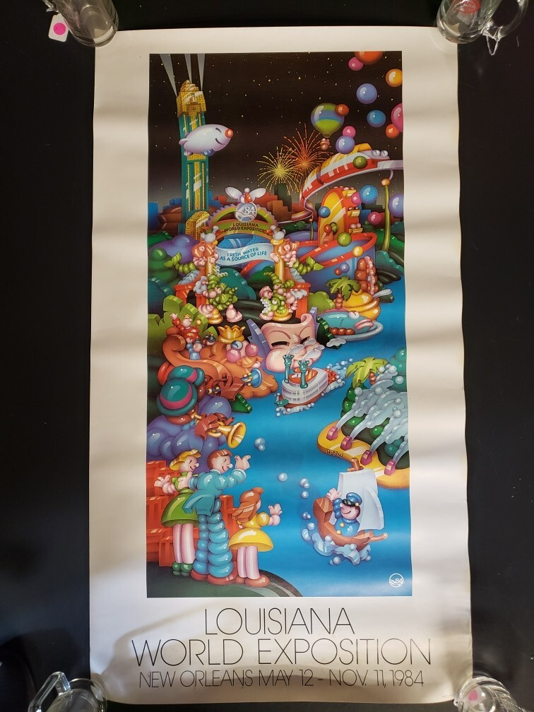 RARE VINTAGE 1984 NEW ORLEANS WORLD'S FAIR CHILDREN'S POSTER