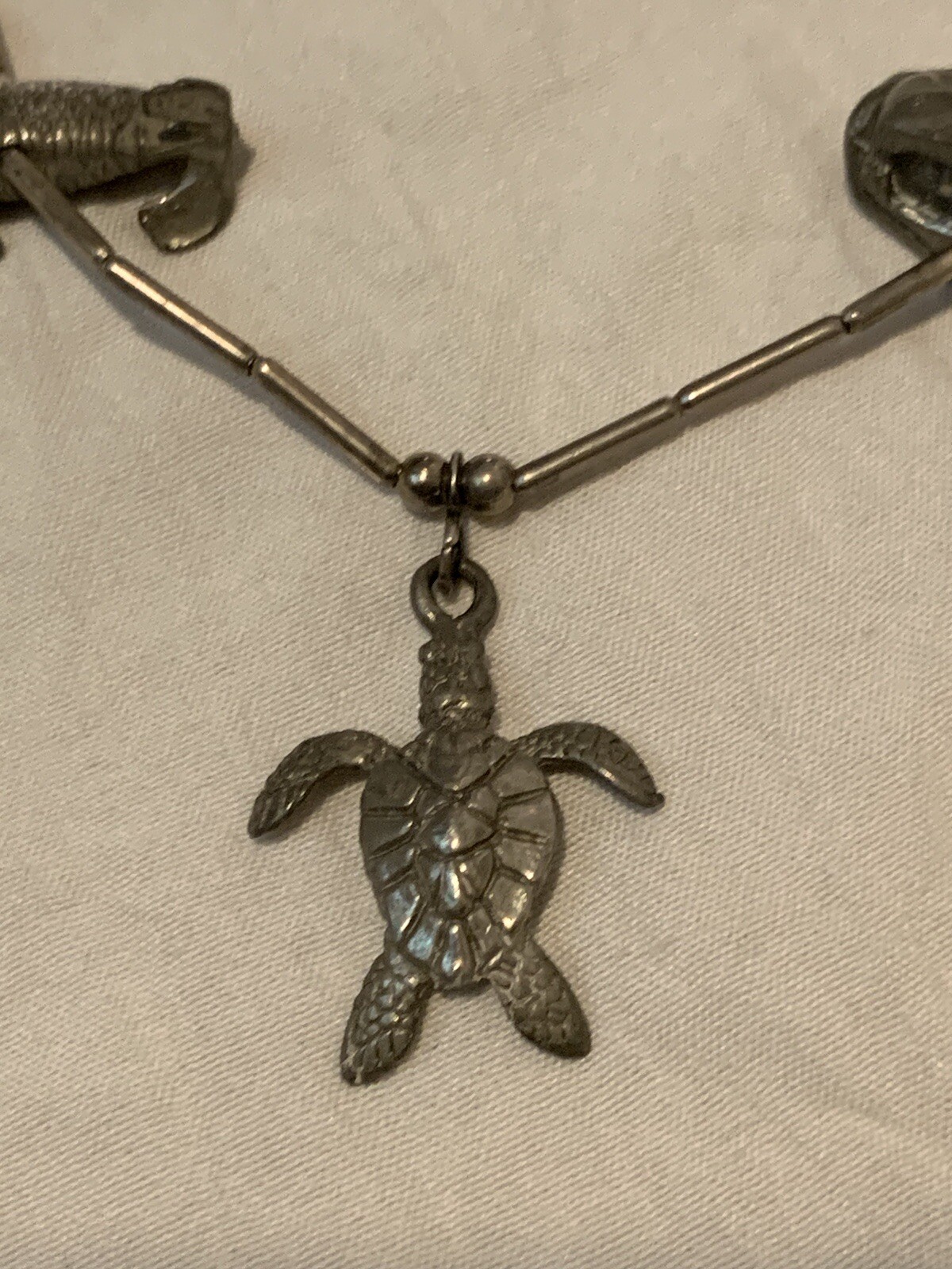 Vintage Silver Native American Statement Necklace - image 7