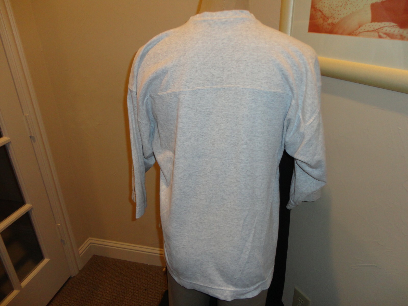 Vtg 90's Excel Southeastern Community College Gray V neck Hockey Jersey Adult L 