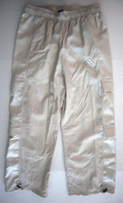 Adidas JN0598 Women's Sz M Beige Satin-Finish Holiday Pack Cargo Pants 75