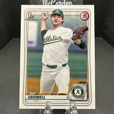 2020 Bowman Draft Jeff Criswell #BD-134 Oakland Athletics