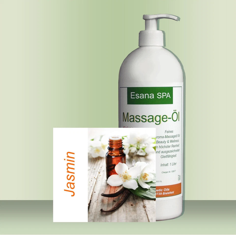 Esana SPA Aroma-Massageöl "Jasmin" für Beauty & Wellness 1 Liter.