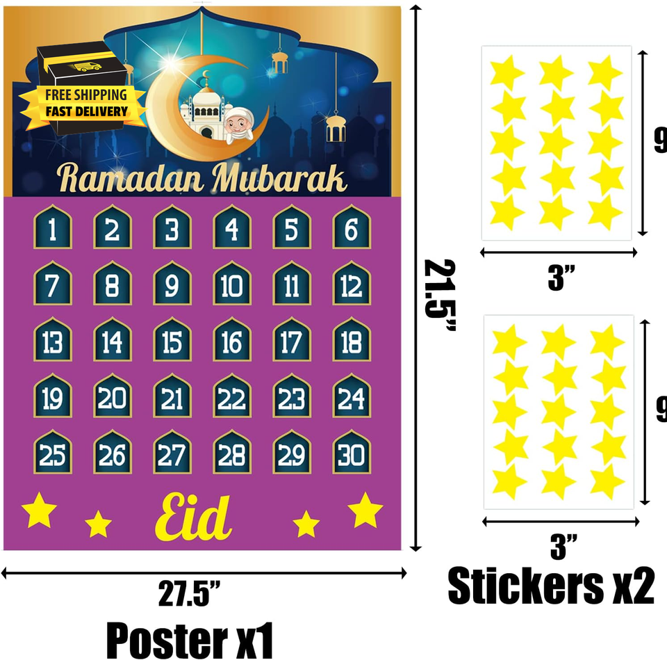 Ramadan Decorations Ramadan Calendar Eid Calendar Countdown Calendar