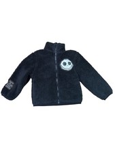 Disney Nightmare Before Christmas Jack Skellington Sherpa Jacket Kids Size 4