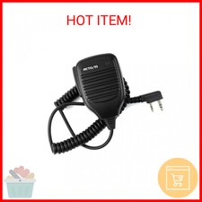Retevis Shoulder Speaker Mic 2 Pin Walkie Talkie Speaker Microphone Compatible w