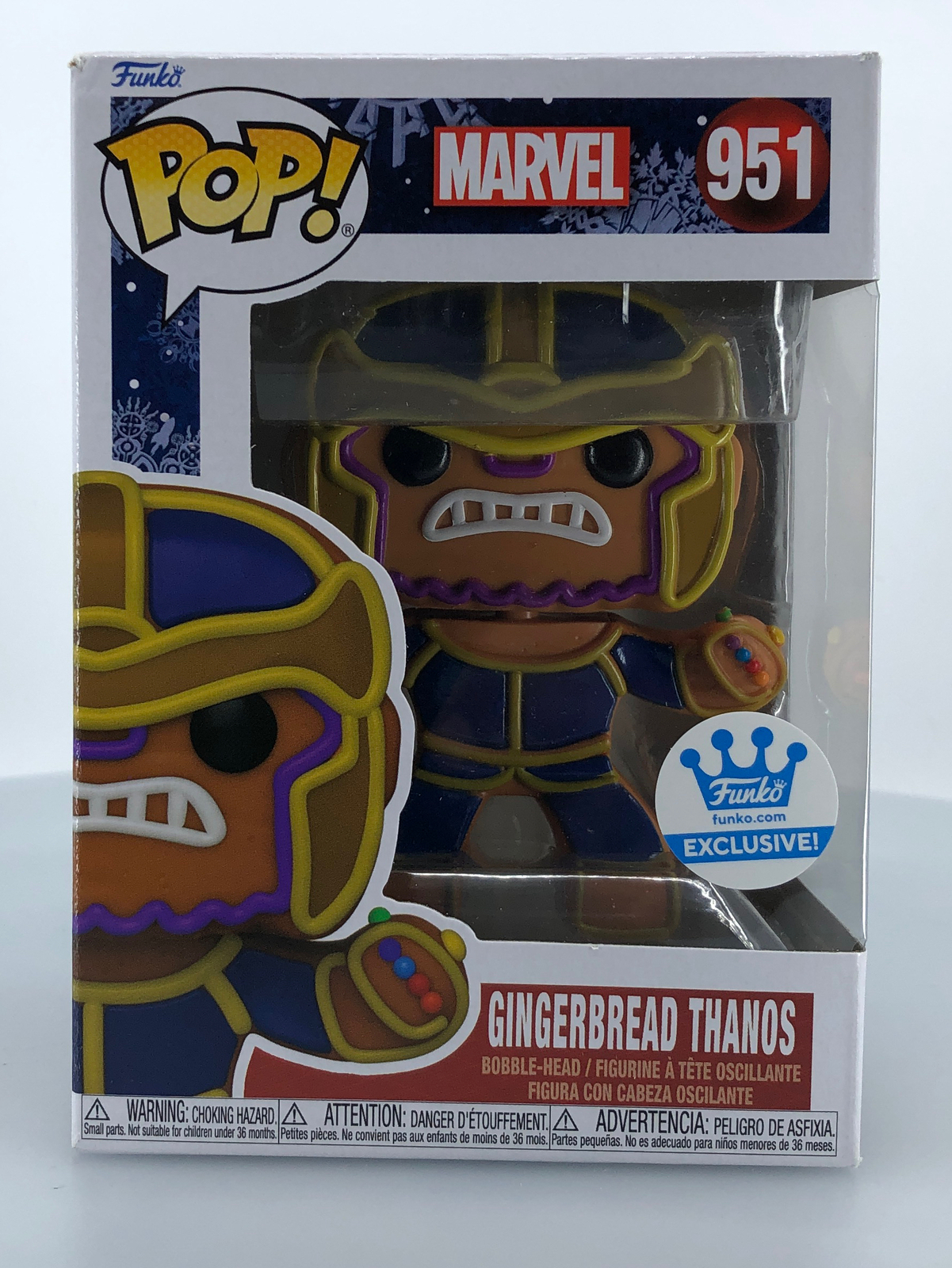 Funko Pop! Marvel Gingerbread Thanos #1001 Vinyl Figure Damaged