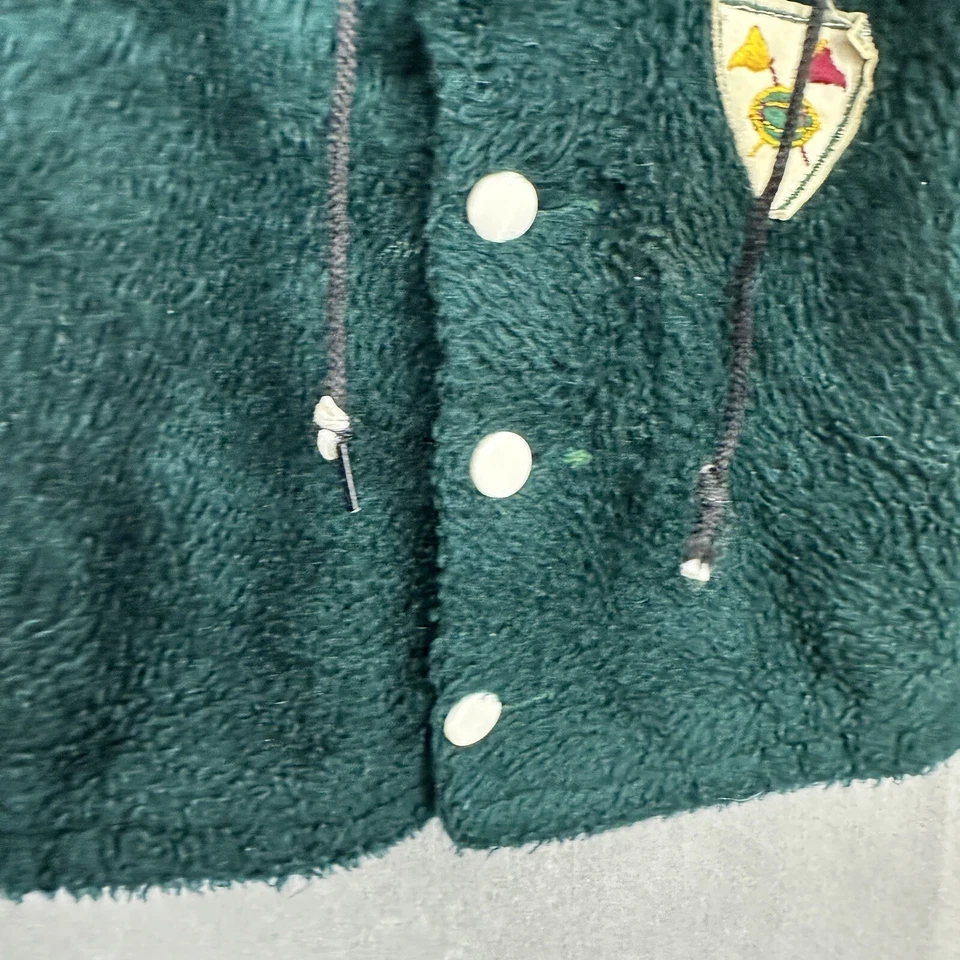 Винтажная детская куртка Sears Letterman 12 месяцев плюшевый медведь с капюшоном Varsity 60-е - Изображение 4 из 4