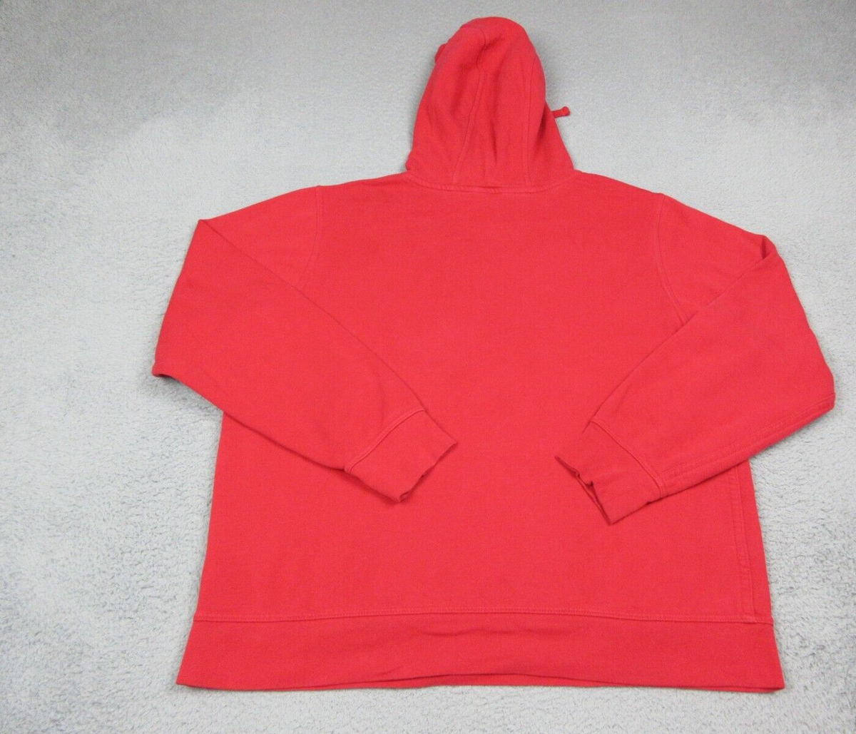 North Face Sweater Mens Large Red Hoodie Hiking Pocket Sweatshirt