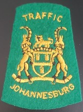 VINTAGE SOUTH AFRICA JOHANNESBURG TRAFFIC POLICE UNIFORM SMALL SLEEVE PATCH RARE