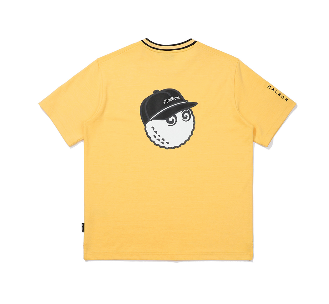 Tシャツ・カットソー Malbon Golf Malbon Pigment Round T-shirt CREAM M4123PRS05CRM malbon-golf-t-shirt-sportiva-