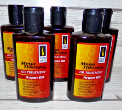 Lot of 5 DOO GRO MEGA THERAPY OIL TREATMENT WITH ARGAN OIL 3 FL OZ. EACH