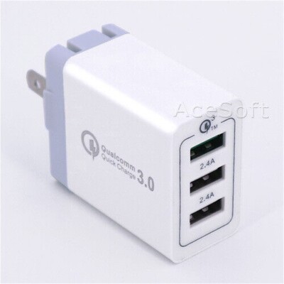 3-Port Quick Charge 3.0 Charger Adapter for Motorola Moto Z Force Droid XT1650M