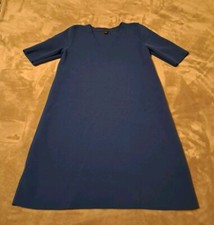 Ann Taylor Elbow Sleeves V-Neck Sweater Shift Stretchy Dress Size S.