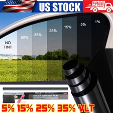 5%/15%/25%/35% VLT Uncut Window Roll Tint Film 20" x 20ft / 10ft Car Home Office