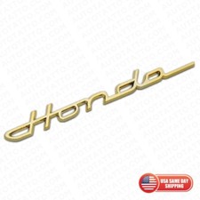Honda Signature Logo Emblem Badge Sicker Decal Civic Accord Fit Jdm Chrome Gold