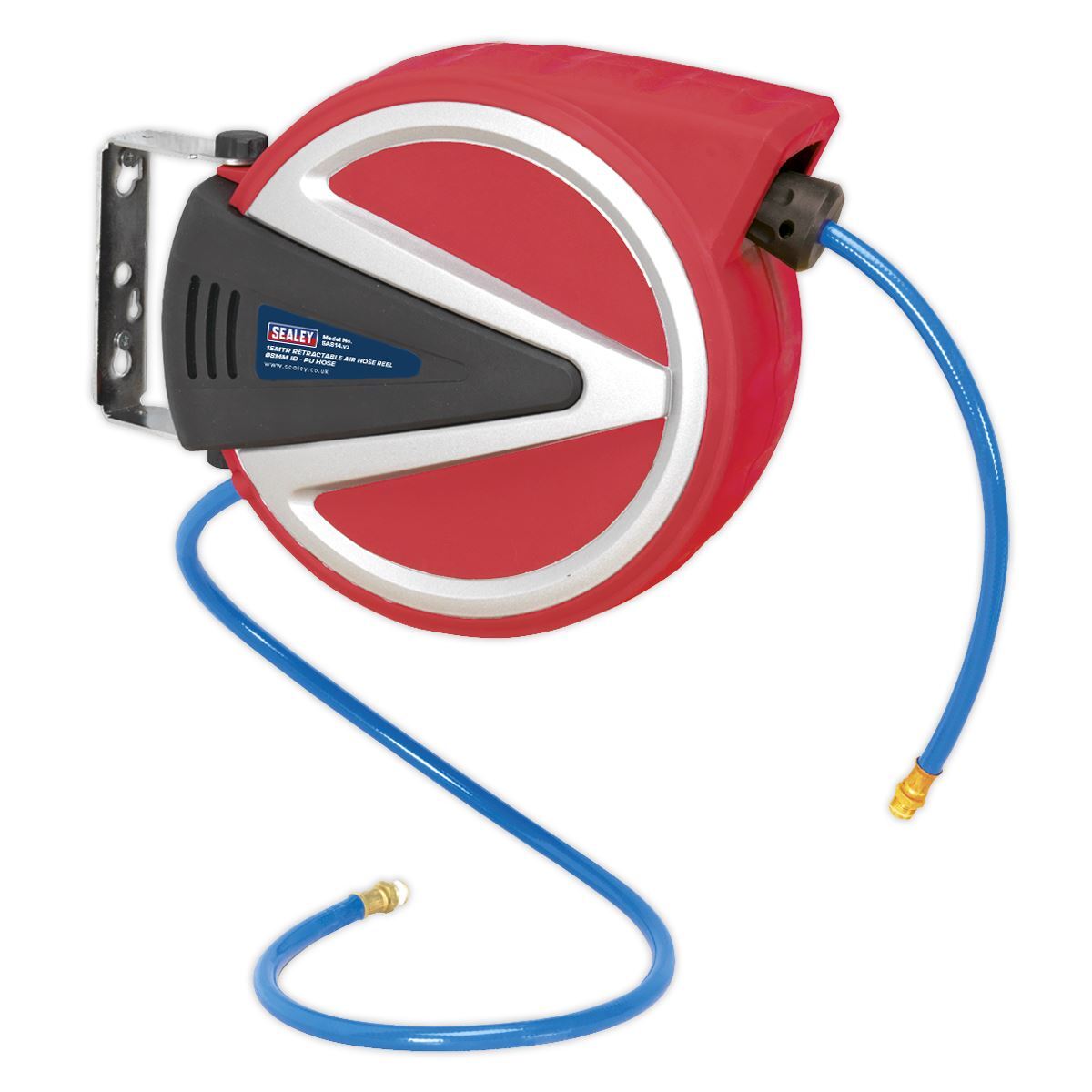 Sealey Retractable Air Hose Reel 15m �8mm ID - PU Hose SA814