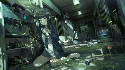 Anime Gekidan Girls Broom Spray Shoes Indoors Cat  Gaming Mat Desk 1317