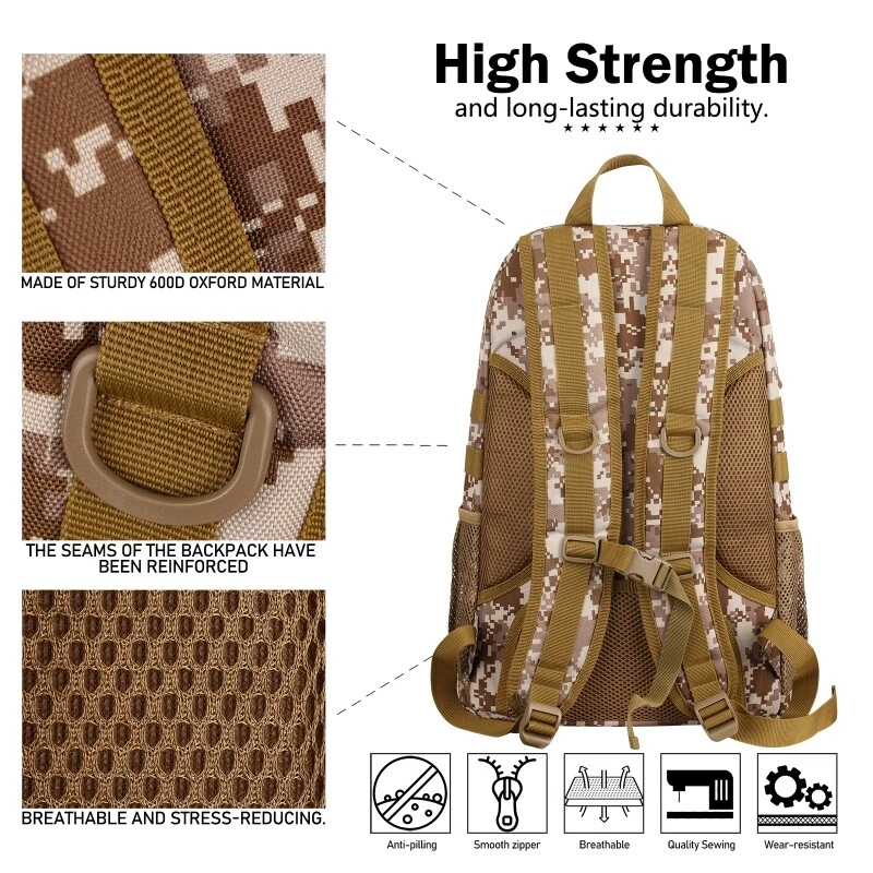 Mochila militar 28L exército Molle mochila tática viagem acampamento mochila - Imagem 3 de 4