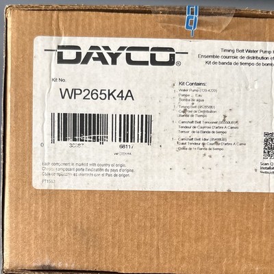 Dayco WP265K4A Engine Timing Belt Kit with Water Pump