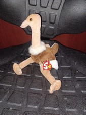Ty Stretch Ostrich Beanie Baby Beanbag Plush 11" With Tags Stuffed Animal Toy...