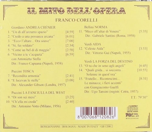 Franco Corelli Il Mito Dell Opera (CD) - Picture 2 of 2