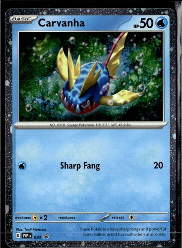 Carvanha Promo SV: Scarlet & Violet Promo Cards 093 NM
