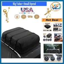 Waterproof 36.4 Cu Ft Roof Rack Cargo Carrier Soft Shell Suv Truck Black Waterproof 36.4 Cu Ft Roof Rack Cargo Carrier Soft Shell Suv Truck Black