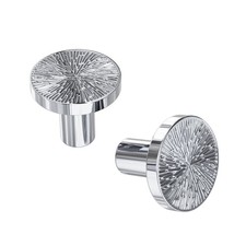 Rergy 10 Pack Silver Zinc Alloy Drawer Knobs Cabinet Pulls Decorative Hardware