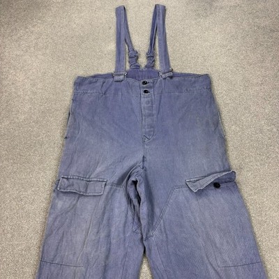 Vintage französische Latzhose Erwachsene 36x32 blau Latzhose Arbeitskleidung Hausarbeit Zimmermann Herren