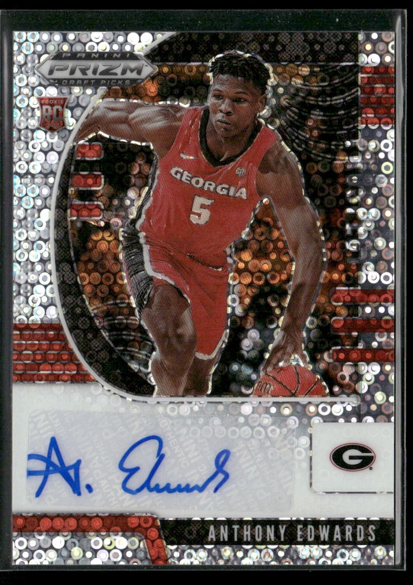 2020 Panini Prizm Draft Picks Anthony Edwards RC Auto Fast Break Prizm Rookie