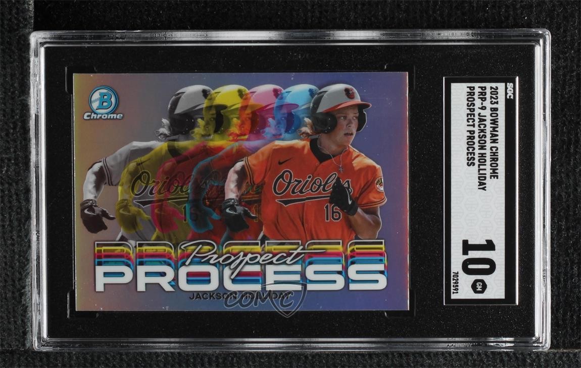 2023 Bowman Chrome Prospect Process Jackson Holliday #PRP-9 SGC 10 GEM 6zg