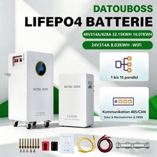24V 48V LiFePO4 Solar Batteriespeicher 16,07kWh 32,15kWh 314A 628A …