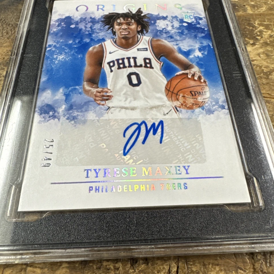 2020-21 Panini Origins Rookie Autographs Tyrese Maxey #RA-Max Blue /49 (AU, RC) - Image 3 of 3
