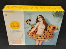 Sun Squad- Inflatable Giant Orange Sunglass Wearing Leppard Pool Float NEW