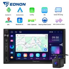 Wireless CarPlay Android Auto Radio 7" IPS Android 13 2DIN WiFi6 GPS Bluetooth