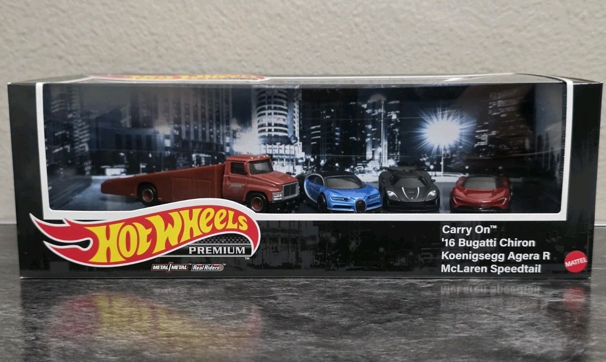 Hot Wheels Premium Carry On Bugatti Chiron Koenigsegg Agera