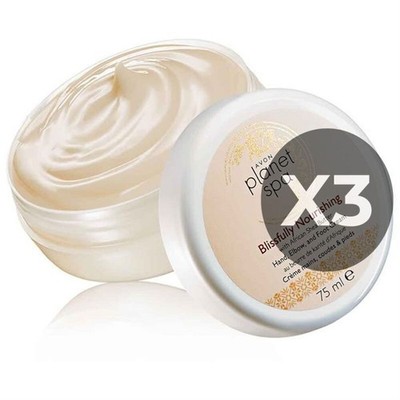 Planet Spa Blissfully pflegende Hand Ellenbogen und Fuß Creme - 75 ml x 3 - PORTOFREI