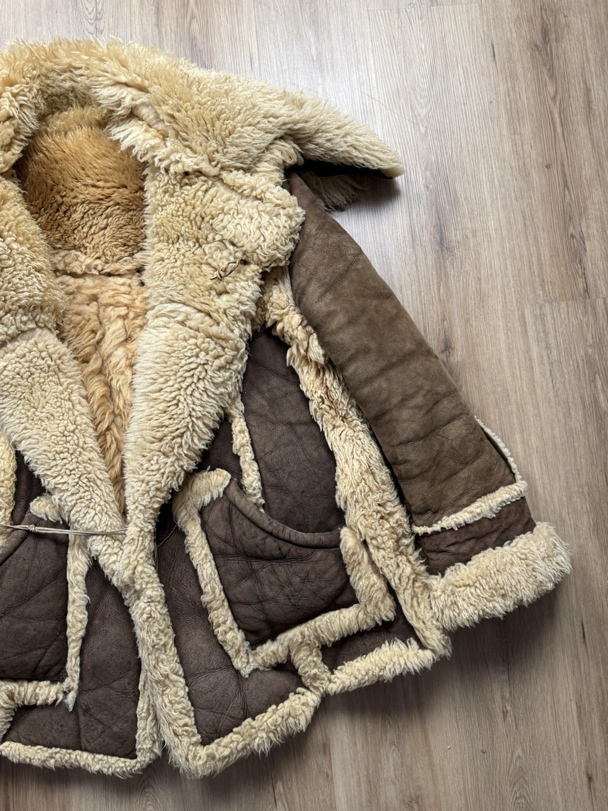 Vintage Schott Mountain Man Shearling Fur Lined Leather Jacket M/L Rare Obscure