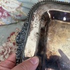 Silver Tray Stamped King George II  Engraved NES 13 X 10 Shell Motif  — photo 3