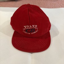 Vintage Volvo International Snapback Hat Baseball Cap Corduroy Rope String Vintage Volvo International Snapback Hat Baseball Cap Corduroy Rope String