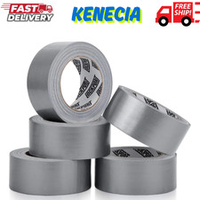 5 Pack Duct Tape Heavy Duty Waterproof, Strong Adhesive Silver Duct Tape Bulk