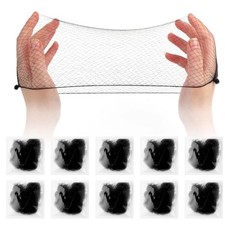 Invisible Mesh Hairnets for Women 20 PCS for Buns with Elastic Edge Black