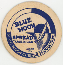 1930s-40s Blue Moon Cheese Products Spread Thick Cardboard Lid P82