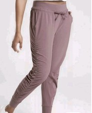 Athleta Attitude Pant Volcanic Violet 6 Ruched Elastic Waist Joggers Pre-Owned