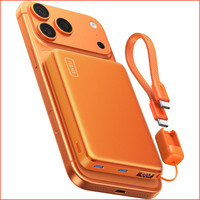 Powerbank 10000Mah Magsafe 25W Qi2.2 Tragbar USB-C Kabel Orange FüR Iphone