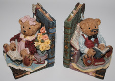 Teddy Bear BookEnds Book Ends Ceramic Hand Painted