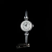 Vintage small cocktail women's mechanical USSR wristwatch. Soviet women’s watch