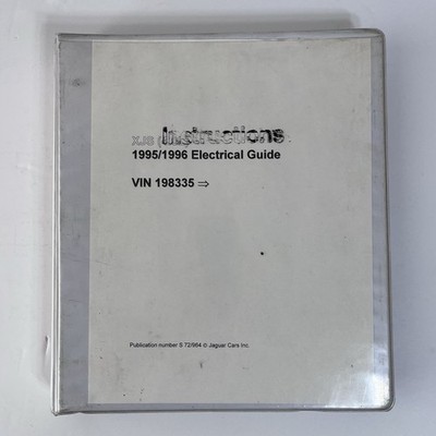 1995-96 Jaguar XJS 4.0 Electrical Guide Shop Manual Wiring Diagrams Schematic