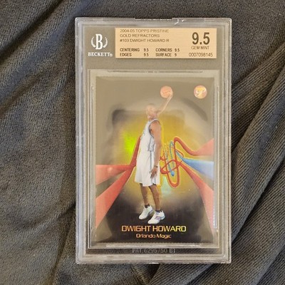 /27! 2004-05 Topps Pristine Dwight Howard Gold Refractor Rookie /27 BGS 9.5 Rare