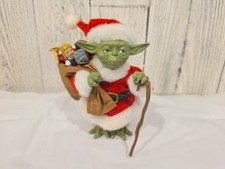 Kurt Adler Yoda Santa w/toys Star Wars 2006 Handcrafted Cane Repaired Twice